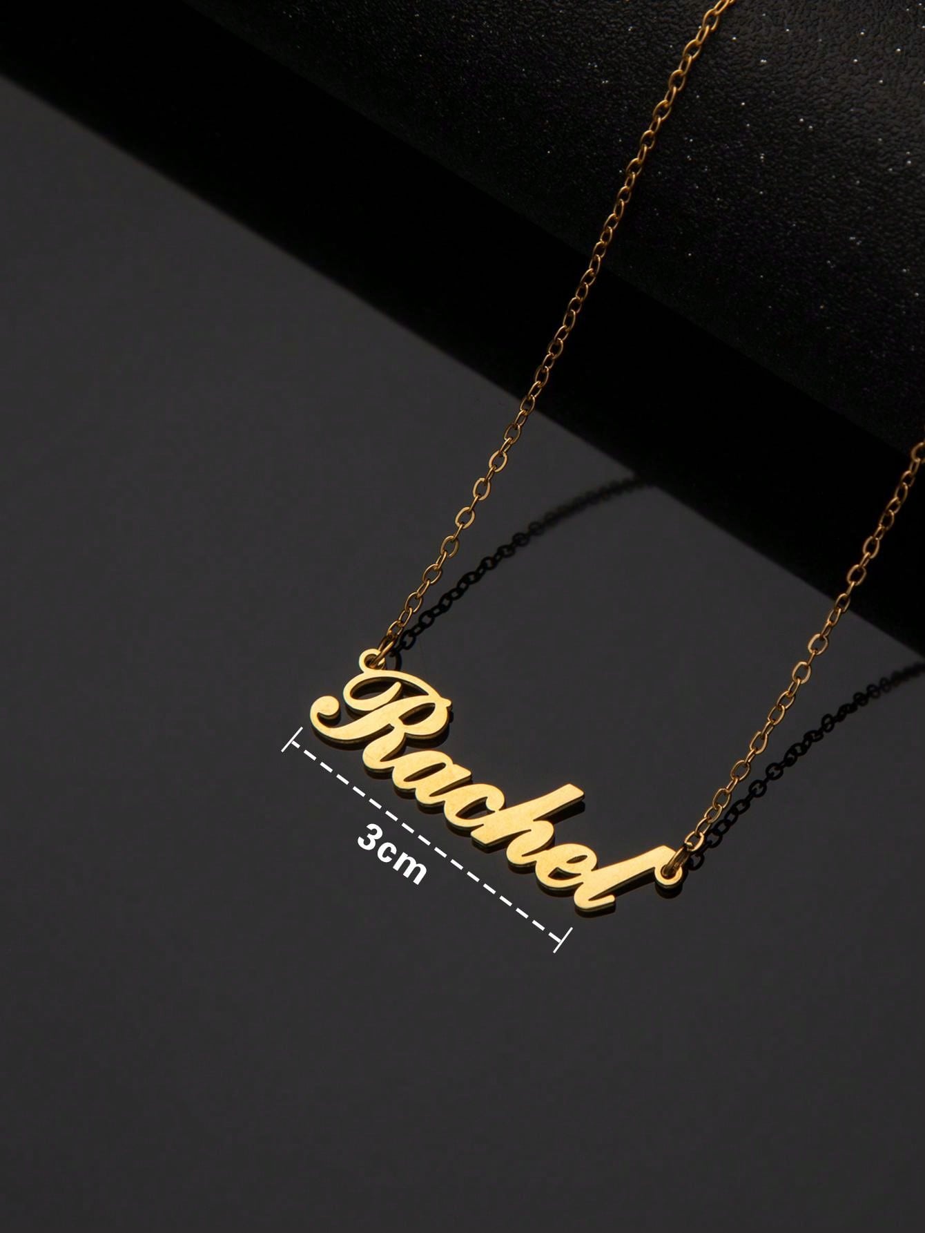 Customized Stainless Steel Name Necklace, Personalized Simple English Letter Font Customization, Ideal Gift For Couples, Friends, Family, Mother's Day And Other Occasions